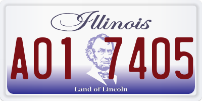 IL license plate A017405