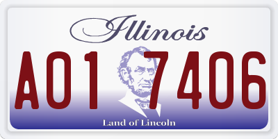 IL license plate A017406