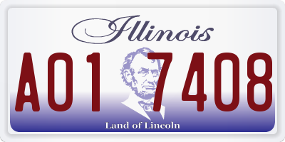 IL license plate A017408