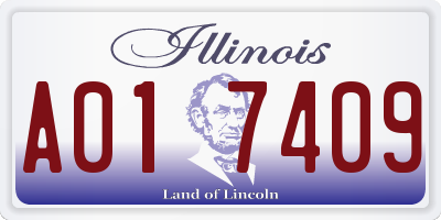 IL license plate A017409