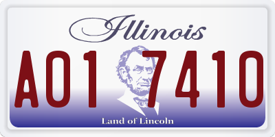 IL license plate A017410