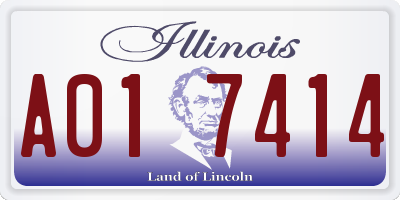 IL license plate A017414