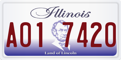 IL license plate A017420