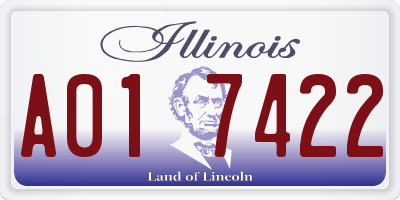 IL license plate A017422