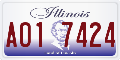 IL license plate A017424