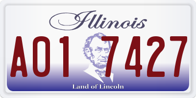 IL license plate A017427
