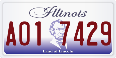 IL license plate A017429