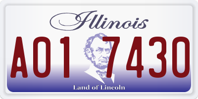 IL license plate A017430