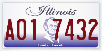 IL license plate A017432