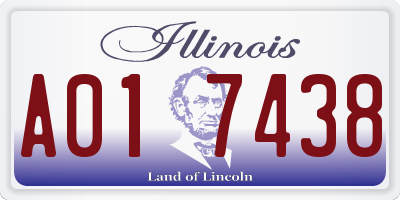 IL license plate A017438