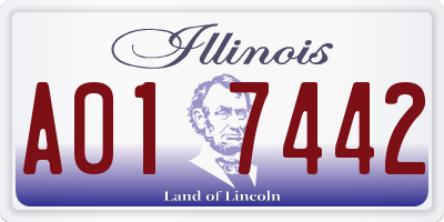 IL license plate A017442