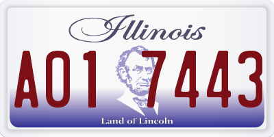 IL license plate A017443