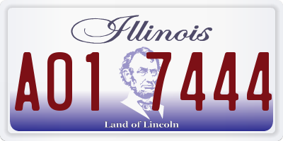 IL license plate A017444