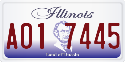 IL license plate A017445
