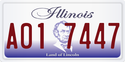 IL license plate A017447