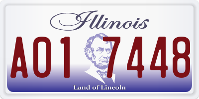 IL license plate A017448