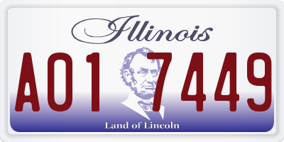 IL license plate A017449