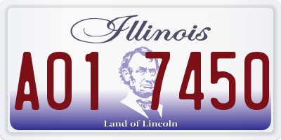 IL license plate A017450