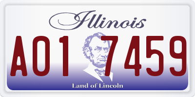 IL license plate A017459