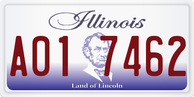 IL license plate A017462
