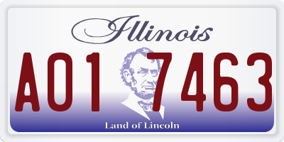 IL license plate A017463