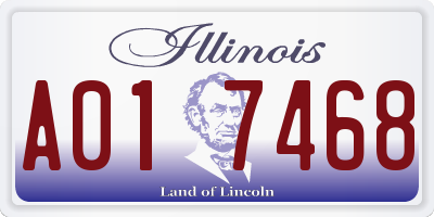 IL license plate A017468