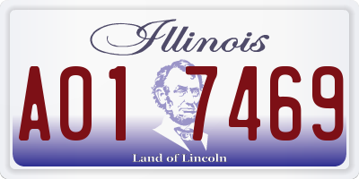 IL license plate A017469