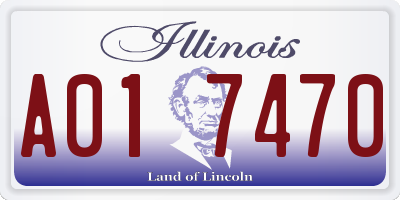 IL license plate A017470