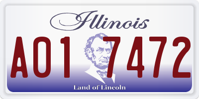 IL license plate A017472