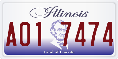 IL license plate A017474