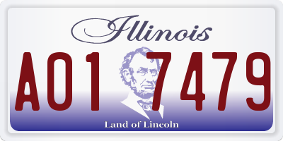 IL license plate A017479
