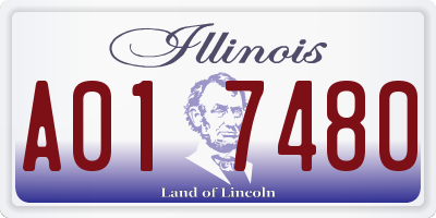 IL license plate A017480