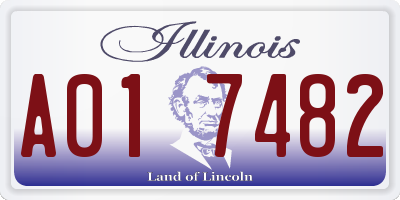IL license plate A017482