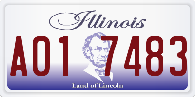 IL license plate A017483