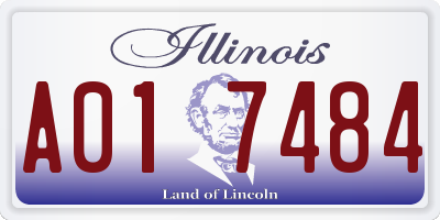 IL license plate A017484