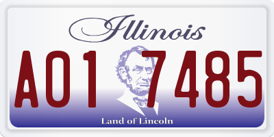 IL license plate A017485
