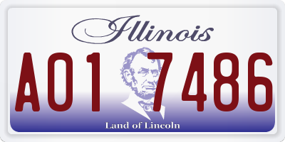 IL license plate A017486