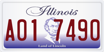 IL license plate A017490
