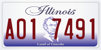 IL license plate A017491