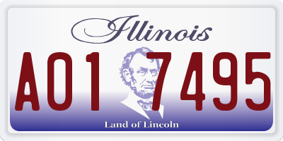 IL license plate A017495