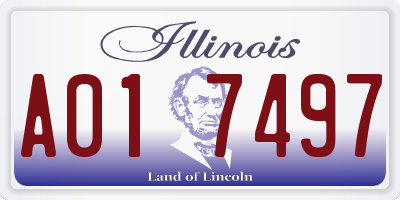 IL license plate A017497