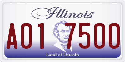 IL license plate A017500