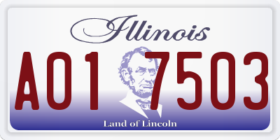 IL license plate A017503