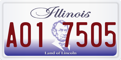 IL license plate A017505