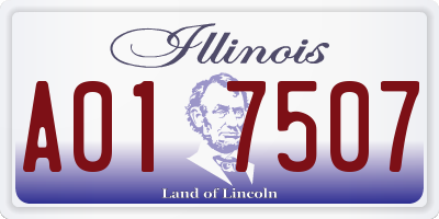 IL license plate A017507