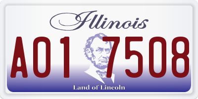 IL license plate A017508