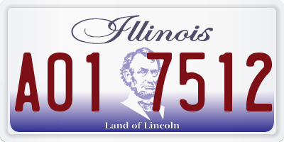 IL license plate A017512