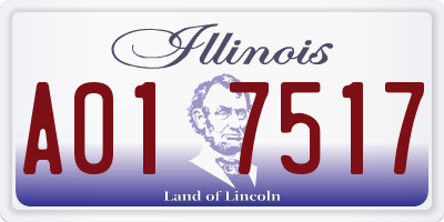 IL license plate A017517