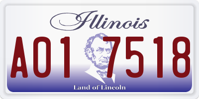 IL license plate A017518