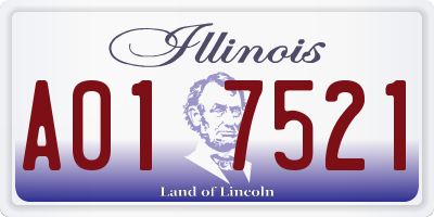 IL license plate A017521